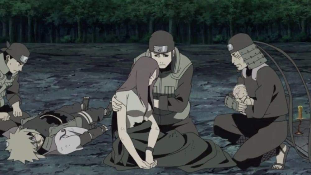 naruto mom and dad death