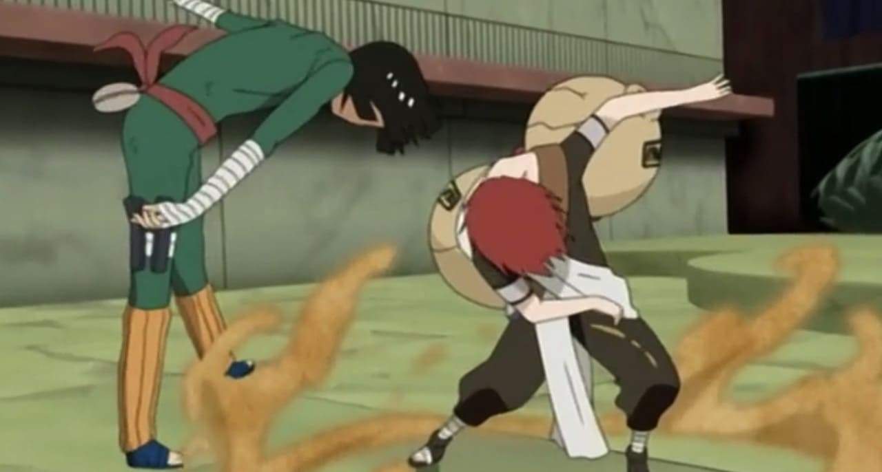 rock lee vs gaara