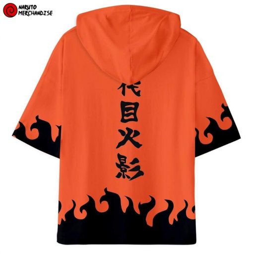 Naruto Short Sleeve Hoodie <br>Youndaime Hokage Cloak